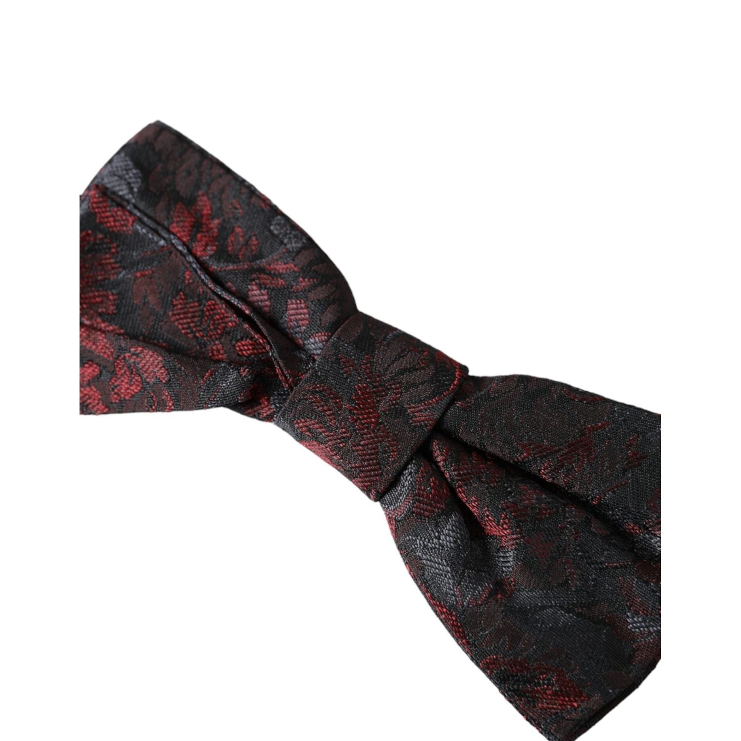 Dolce & Gabbana Red Black Floral Adjustable Neck Men Bow Tie