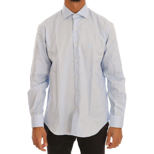 Cavalli Light Blue Cotton Slim Fit Dress Shirt1728,39,67345645728,Blue,Cavalli,Clothing,Dress Shirts - Shirts - Clothing,Material: 100% Cotton,Men,Men - Clothing,New with tags,Shirts - Clothing,Shirts - Men - Clothing