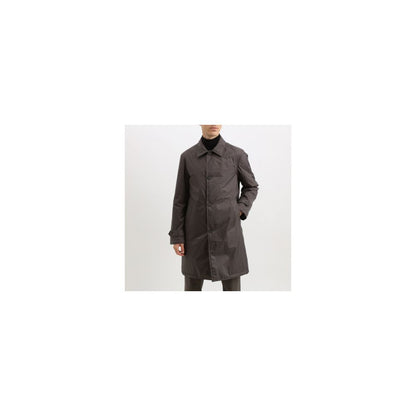 Add Brown Polyester Men's Trench Jacket