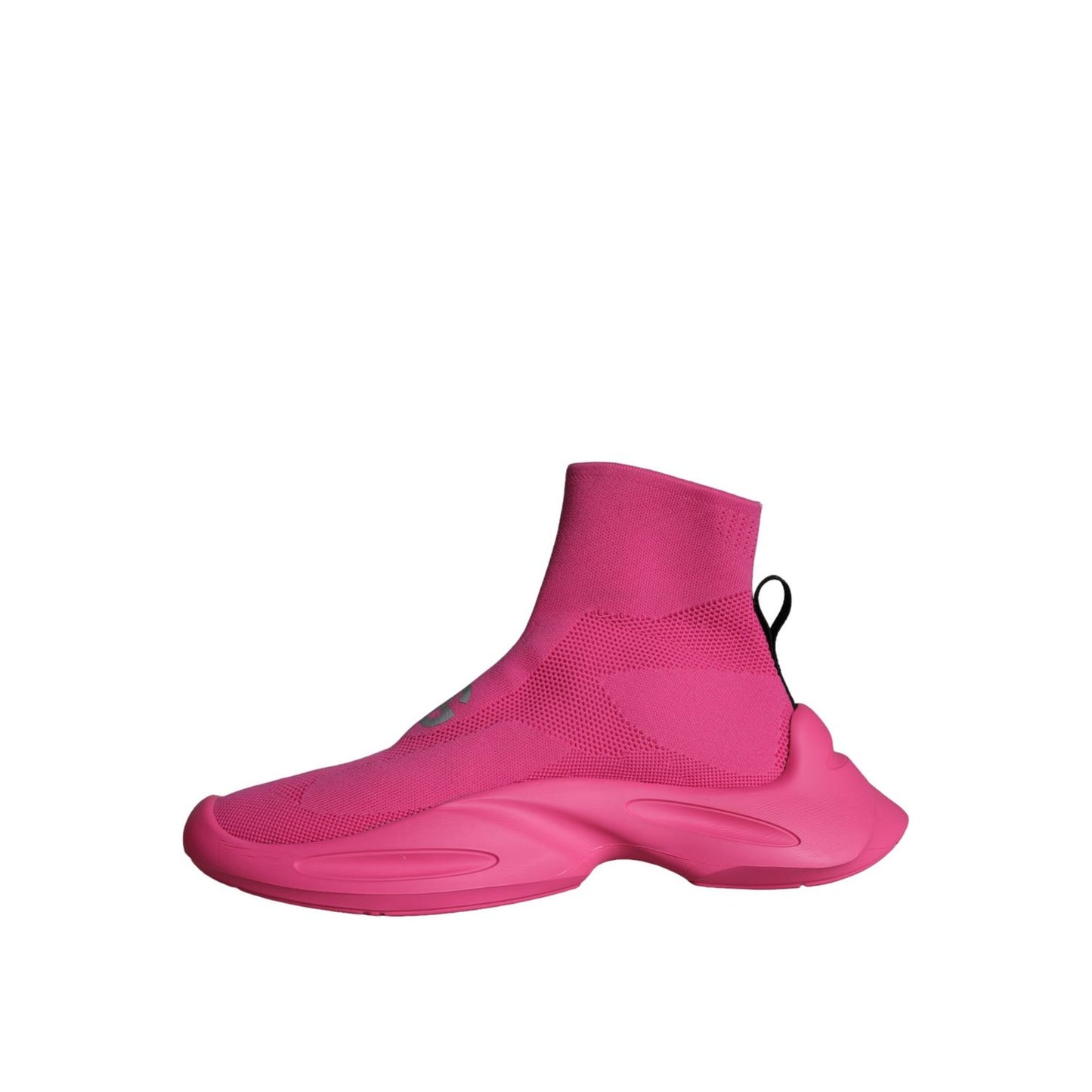 Dolce & Gabbana Pink Logo Print Slip On Socks Sneakers Shoes