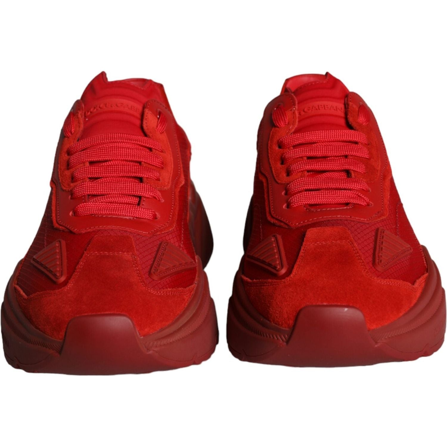 Dolce & Gabbana Red Leather Daymaster Low Top Sneakers Shoes