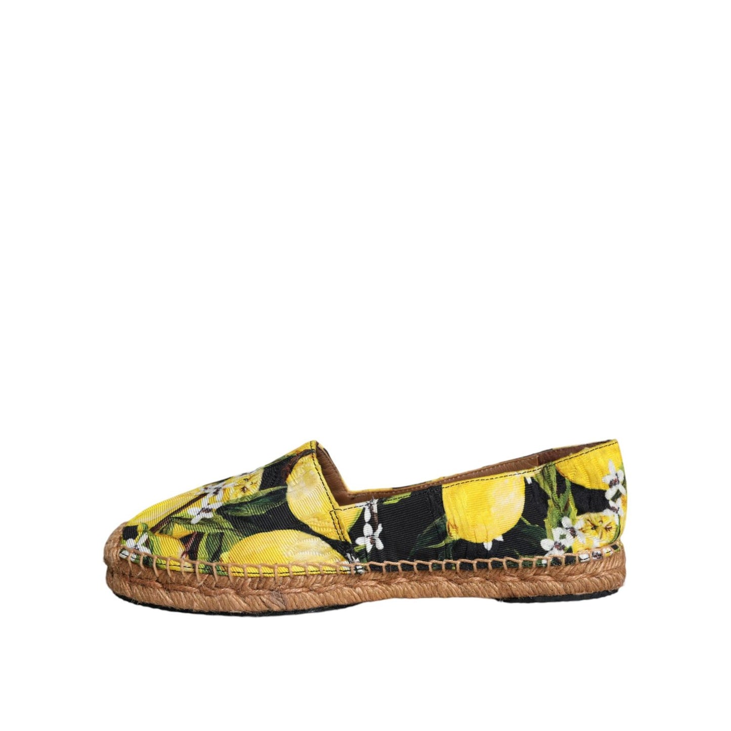 Dolce & Gabbana Multicolor Lemon Slip On Espadrilles Shoes