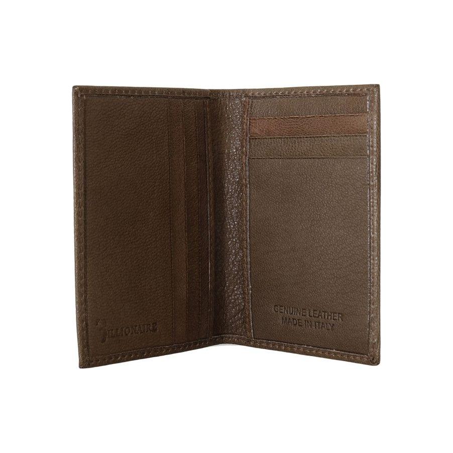 Billionaire Italian Couture Brown Leather Bifold Wallet