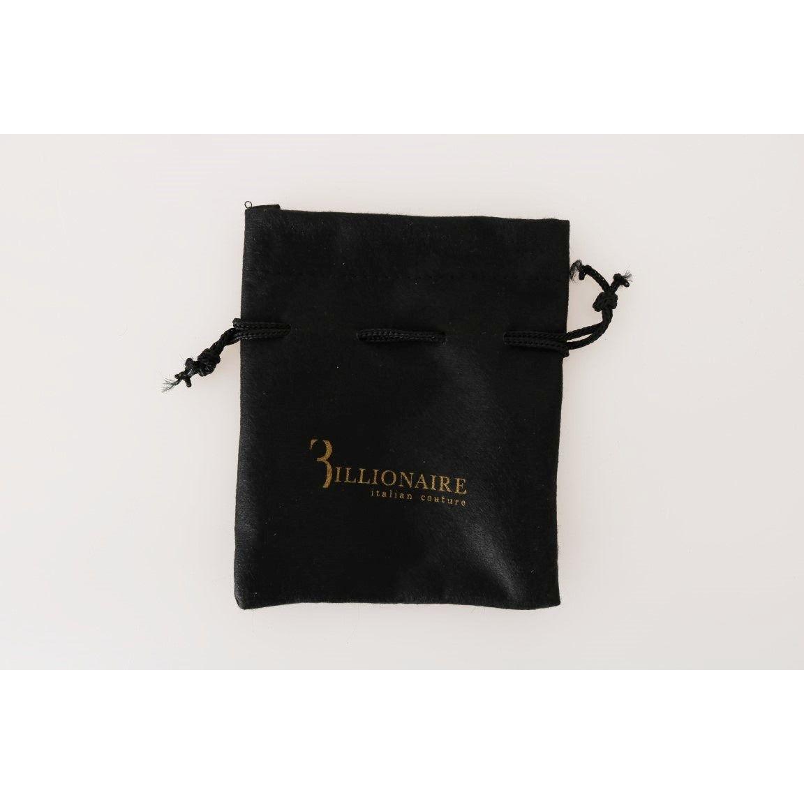 Billionaire Italian Couture Black Leather Cardholder Wallet Wallet