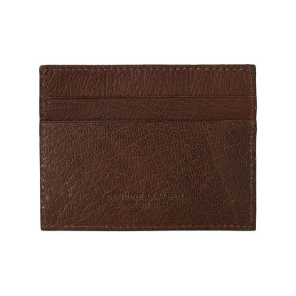 Billionaire Italian Couture Brown Leather Cardholder Wallet