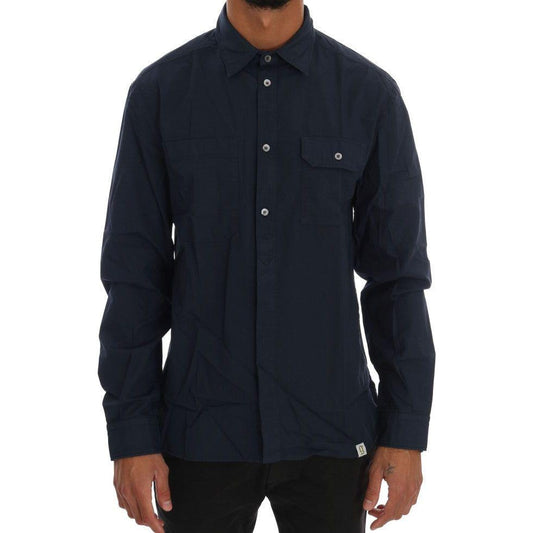 John Galliano Blue Casual Cotton Long Sleeve Shirt1728,67345645728,Blue,Clothing,Dress Shirts - Shirts - Clothing,IT50 | L,John Galliano,Material: 100% Cotton,Men,Men - Clothing,New with tags,Shirts - Clothing,Shirts - Men - Clothing