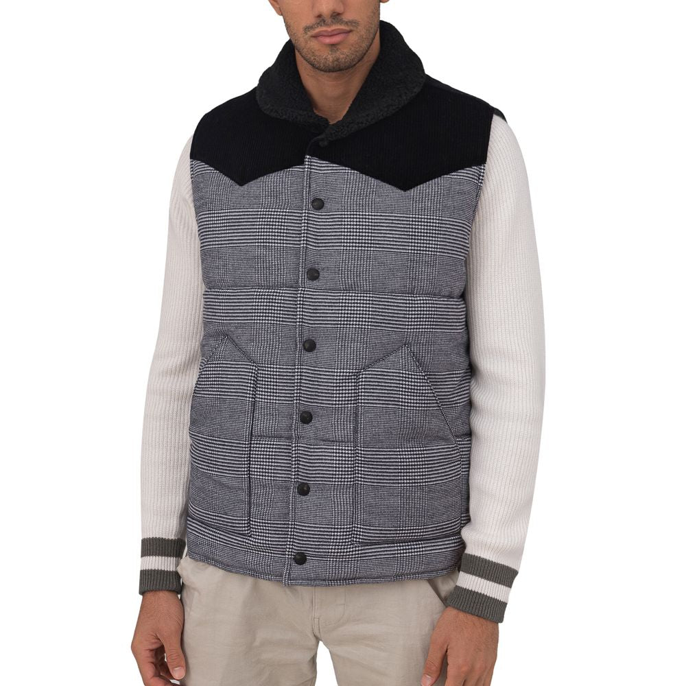 Gran Sasso Gray Cotton Sleveless Jacket