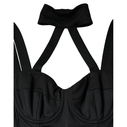 Dolce & Gabbana Black Cut Out Sleeveless Bodycon Mini Dress