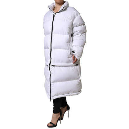 Dolce & Gabbana White Puffer Quilted Full Zip Coat Jacket 1728,67345645728,Clothing,Dolce & Gabbana,IT40|S,Jackets & Coats - Clothing,Jackets & Coats - Women - Clothing,Material: 100% Nylon,New with tags,Parkas - Jackets & Coats - Clothing,White,Women