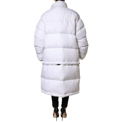 Dolce & Gabbana White Puffer Quilted Full Zip Coat Jacket 1728,67345645728,Clothing,Dolce & Gabbana,IT40|S,Jackets & Coats - Clothing,Jackets & Coats - Women - Clothing,Material: 100% Nylon,New with tags,Parkas - Jackets & Coats - Clothing,White,Women
