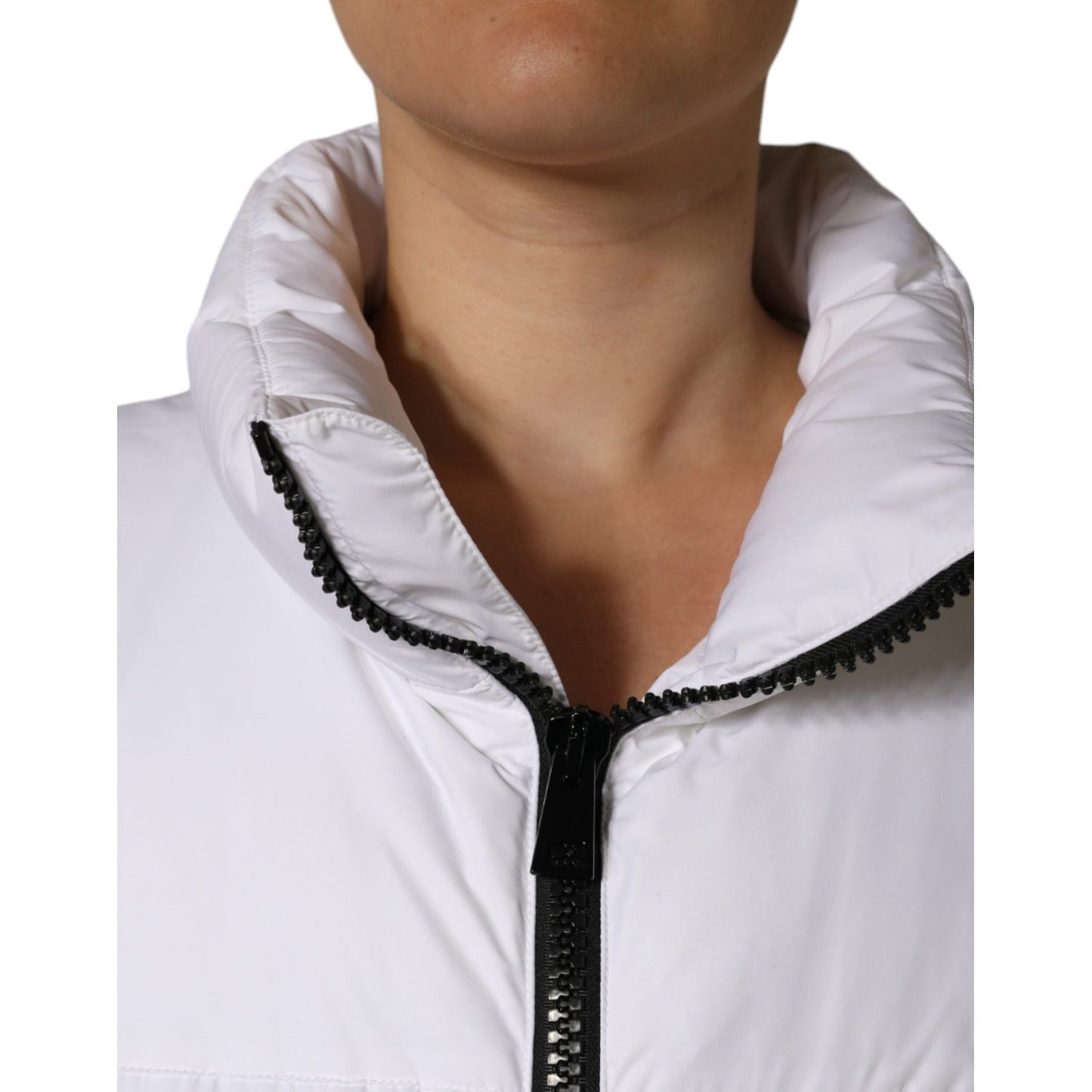 Dolce & Gabbana White Puffer Quilted Full Zip Coat Jacket 1728,67345645728,Clothing,Dolce & Gabbana,IT40|S,Jackets & Coats - Clothing,Jackets & Coats - Women - Clothing,Material: 100% Nylon,New with tags,Parkas - Jackets & Coats - Clothing,White,Women