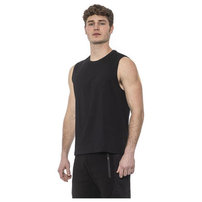 Tond Black Cotton Men Tank Top