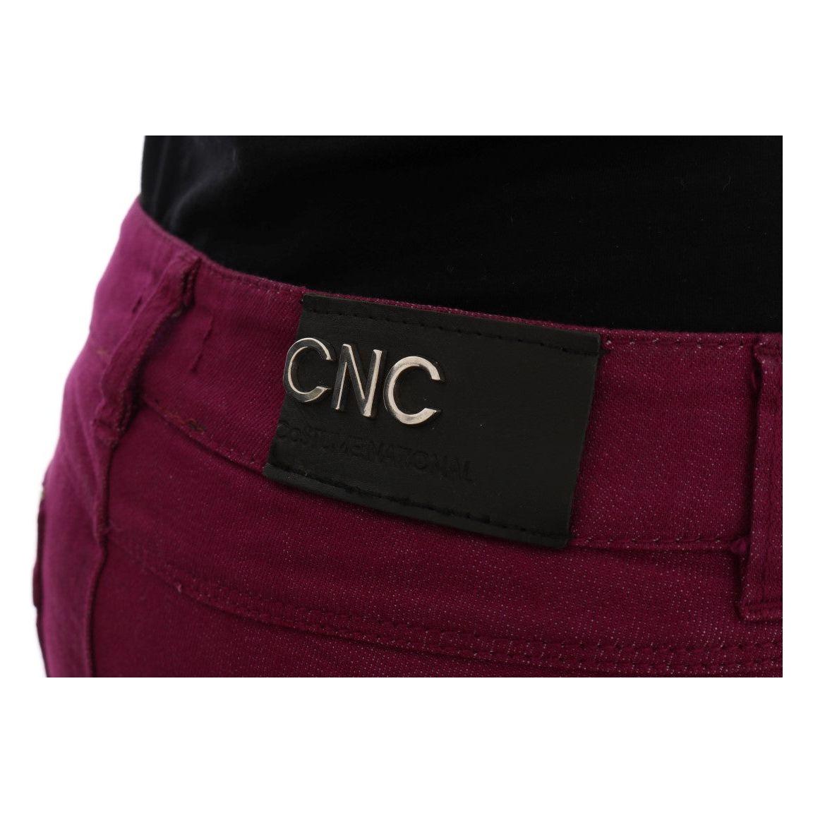 Costume National Purple Cotton Stretch Slim Denim Jeans