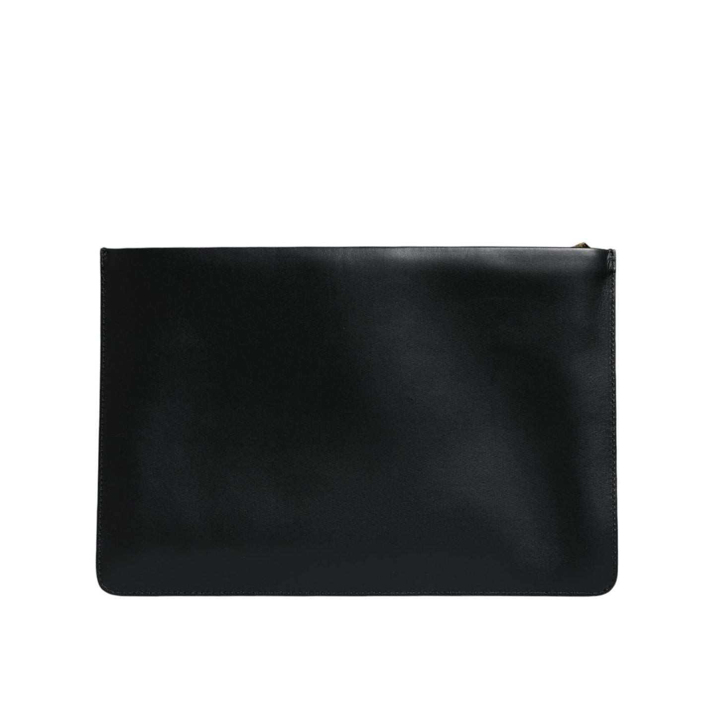 Dolce & Gabbana Black Calfskin Leather Mediterranean Pouch Bag Dolce & Gabbana