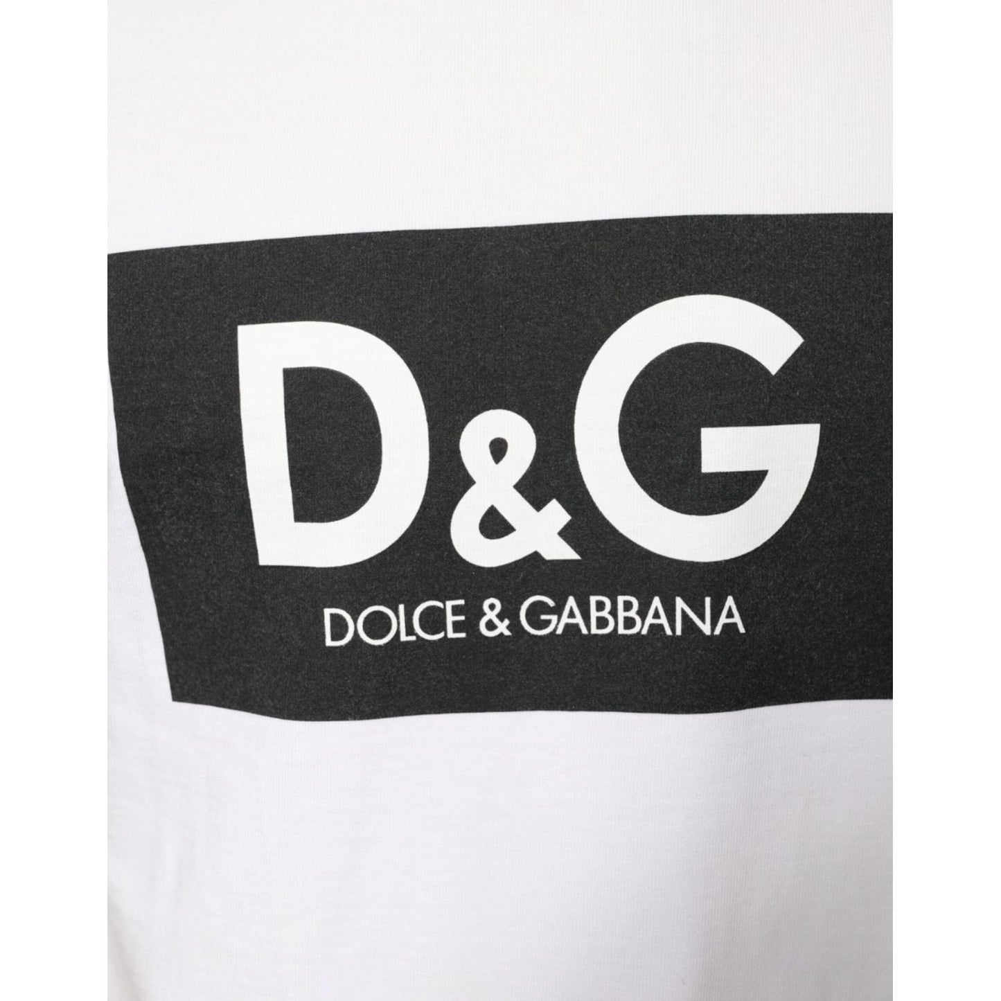 Dolce & Gabbana White Cotton DG Logo Print Casual T-shirt