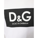 Dolce & Gabbana White Cotton DG Logo Print Casual T-shirt