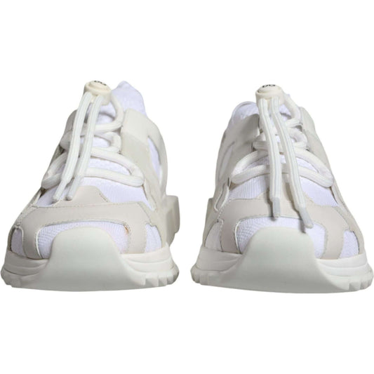 Dolce & Gabbana White Mesh Sorrento Trekking Sneakers Shoes