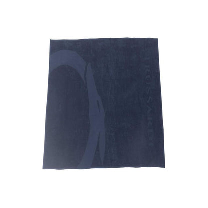 Trussardi Beachwear Blue Cotton Men's Beach Towel