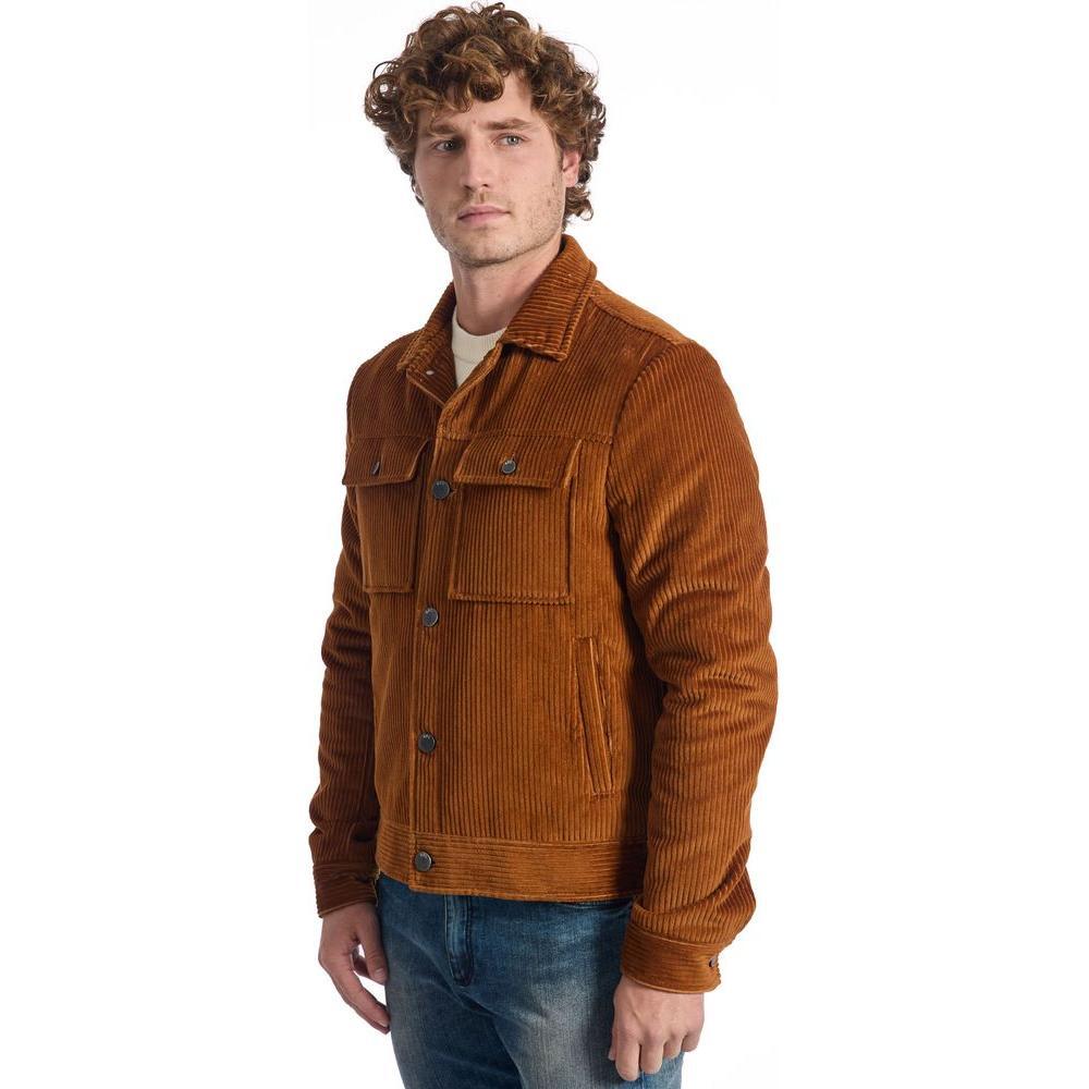 Roberto Pepe Luxury Brown Cotton Jackets & Coat