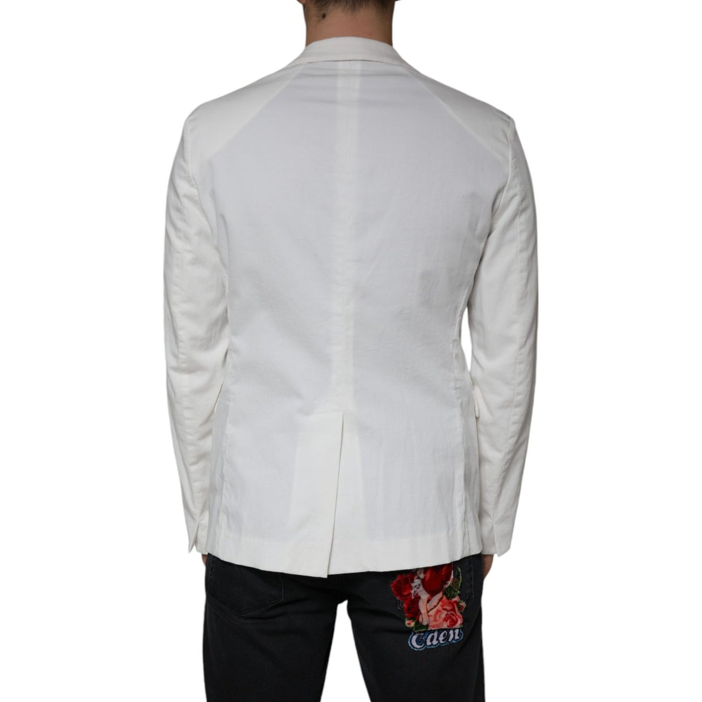 Dondup White Single Breasted One Button Dress Formal Blazer