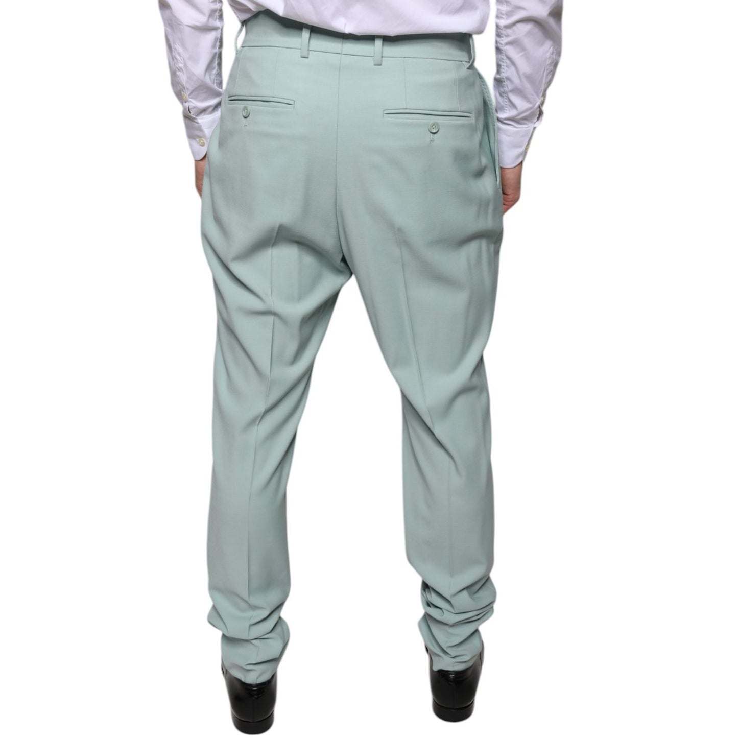 Dolce & Gabbana Mint Green Cotton Dress Pants