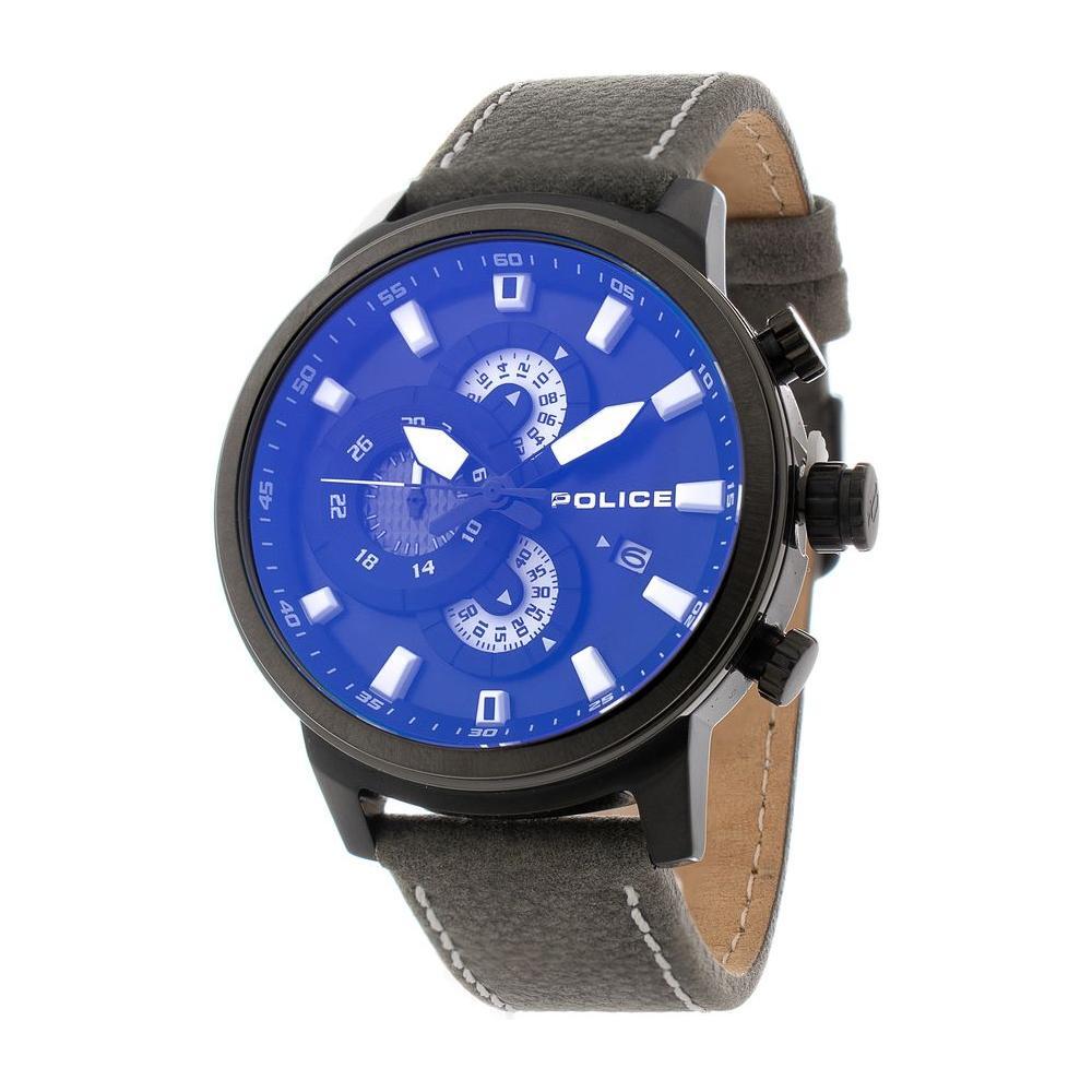 Police Gray Leather Watch POR1451281001AC