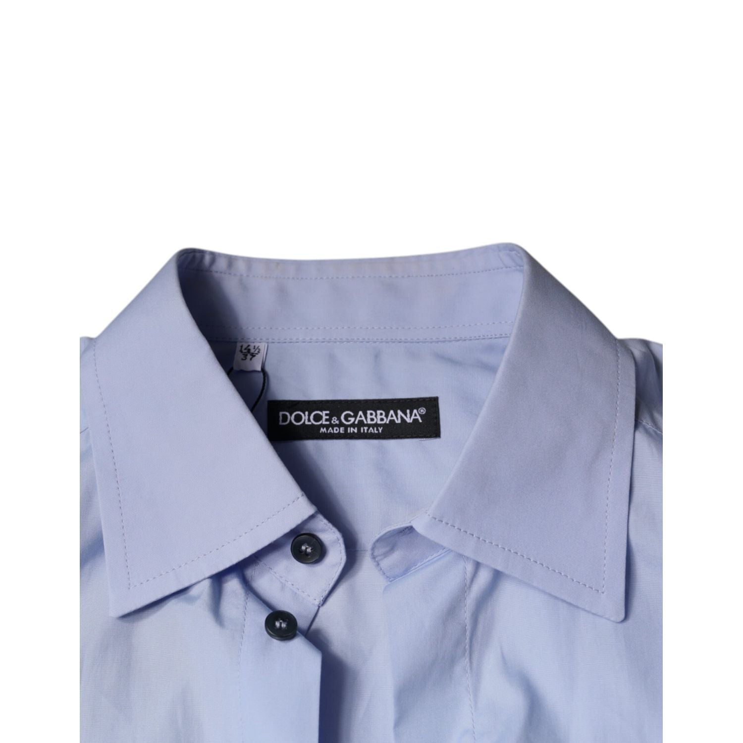 Dolce & Gabbana Light Blue Cotton Men Dress Formal Shirt