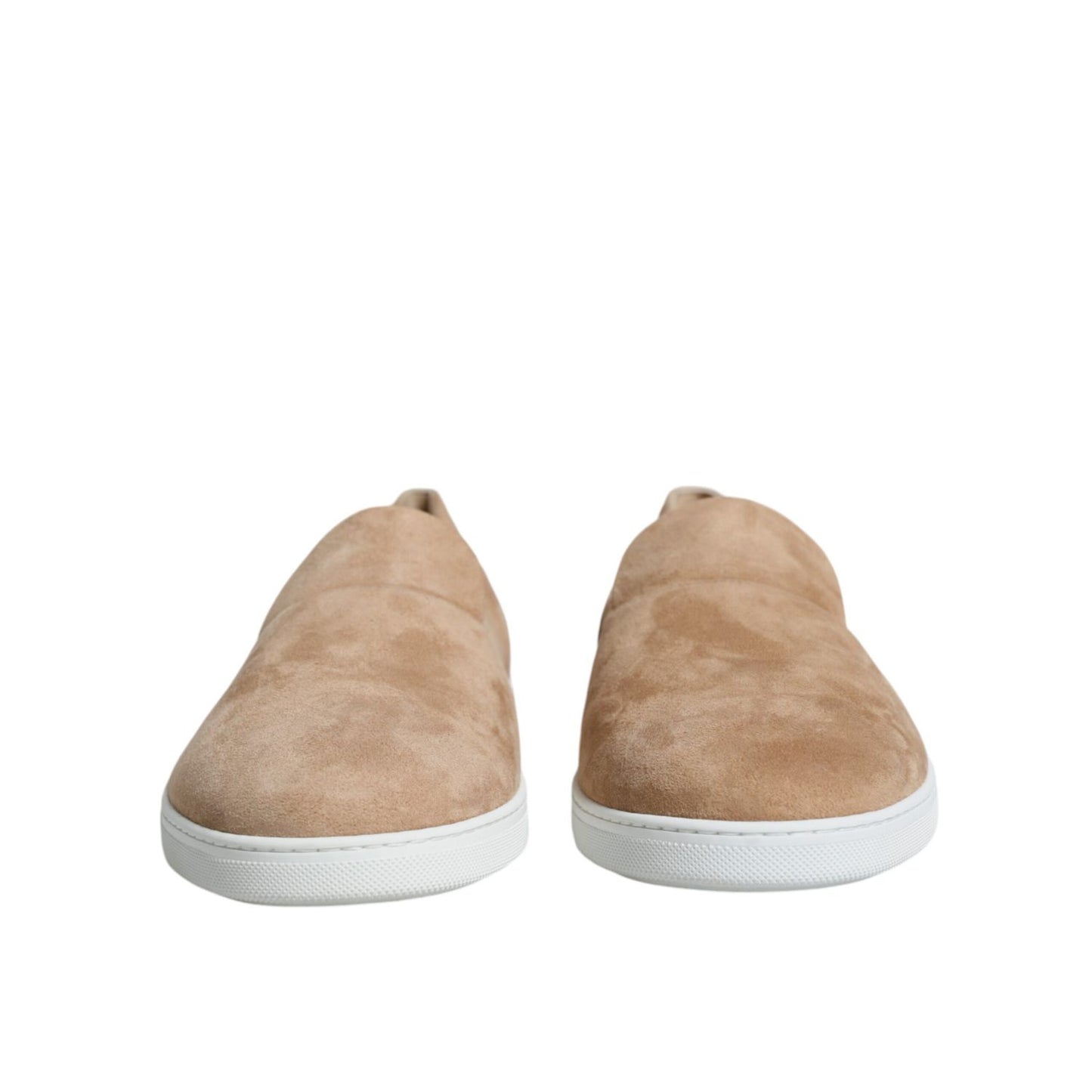 Dolce & Gabbana Beige Suede Caiman Loafers Slippers Shoes