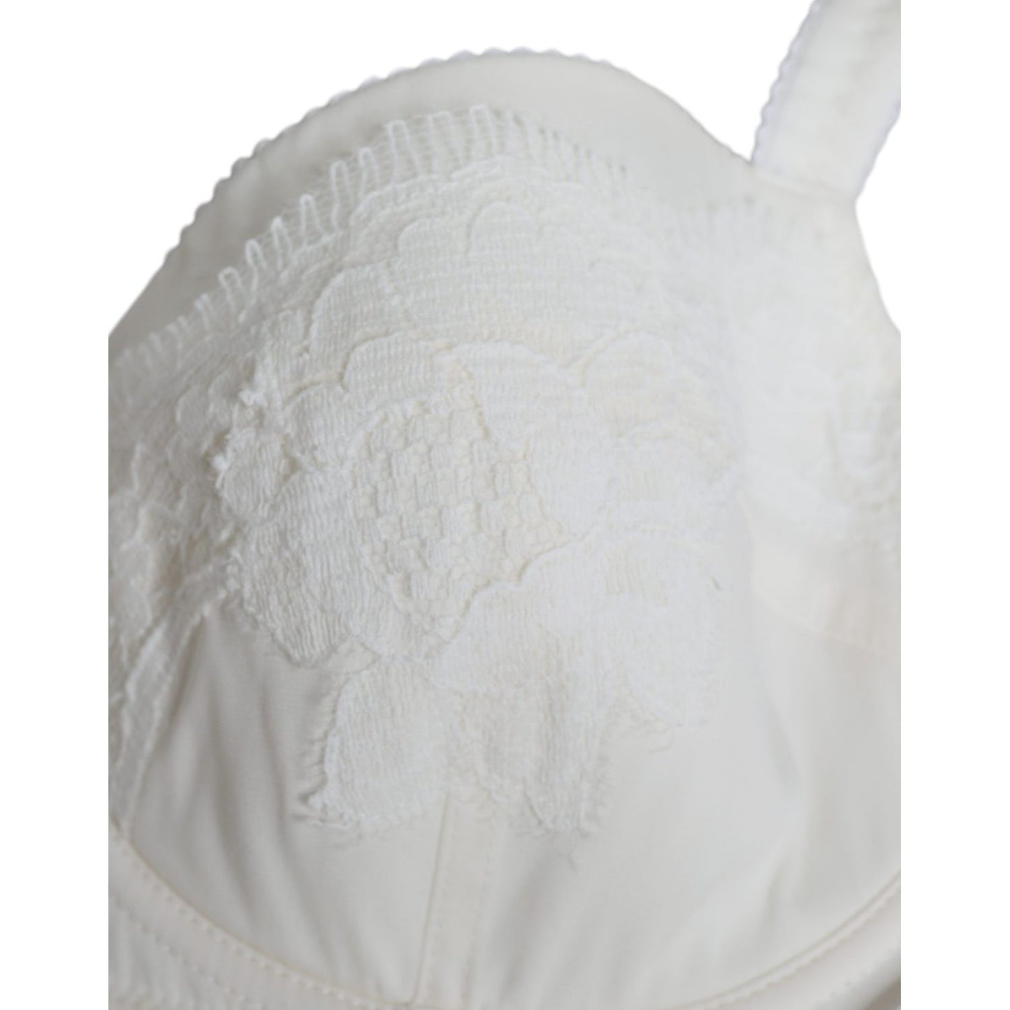 Dolce & Gabbana White Silk Stretch Panty Balconette Bra Underwear