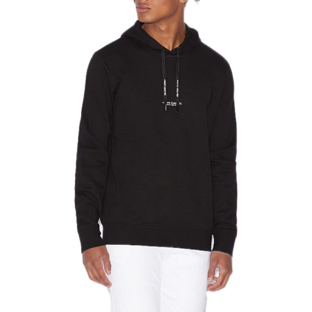 Armani Exchange Black Cotton Hoody