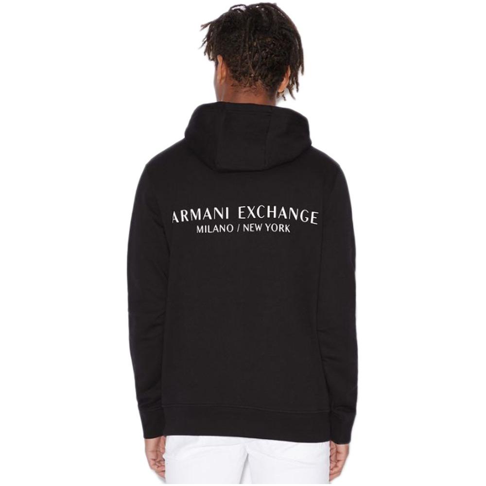 Armani Exchange Black Cotton Hoody