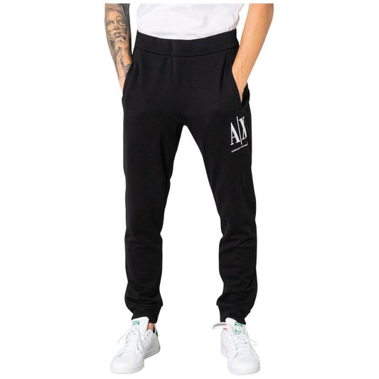 Armani Exchange Black Cotton Joggers Workout Pant