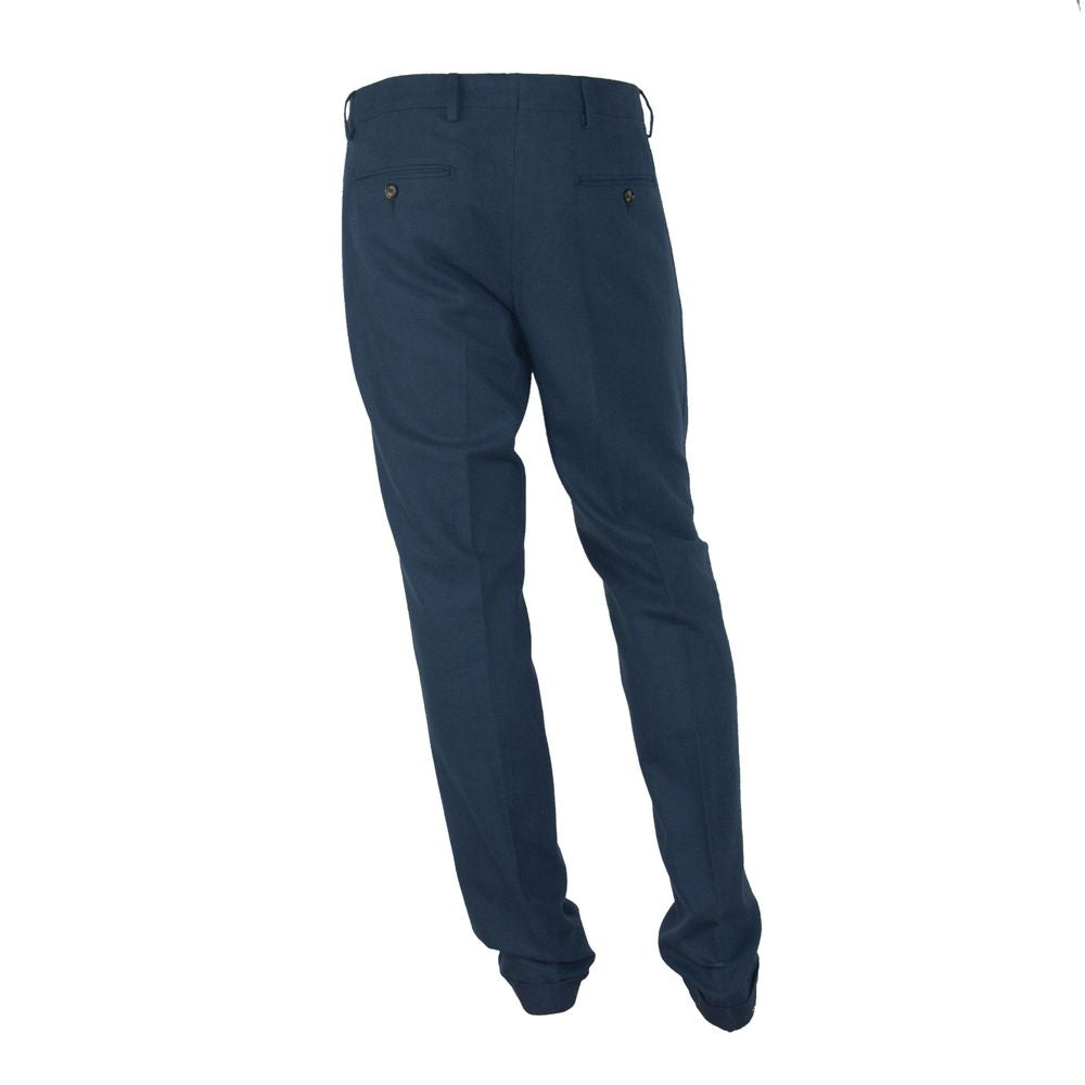 Made in Italy Blue Cotton Pant