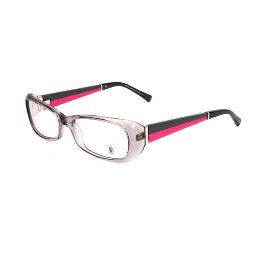 Tod's Gray Acetate Frames with red and black temple accents, showcasing stylish design and dimensions: 53/16/135 mm.