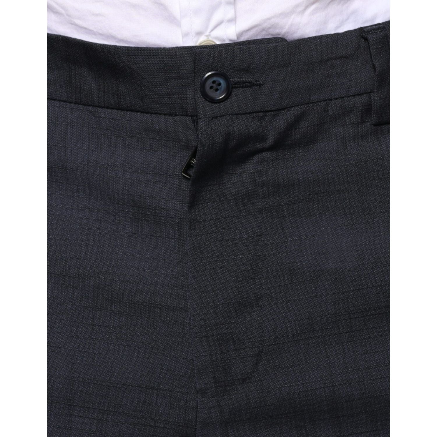 Dolce & Gabbana Black Cotton Wool Formal Dress Pants