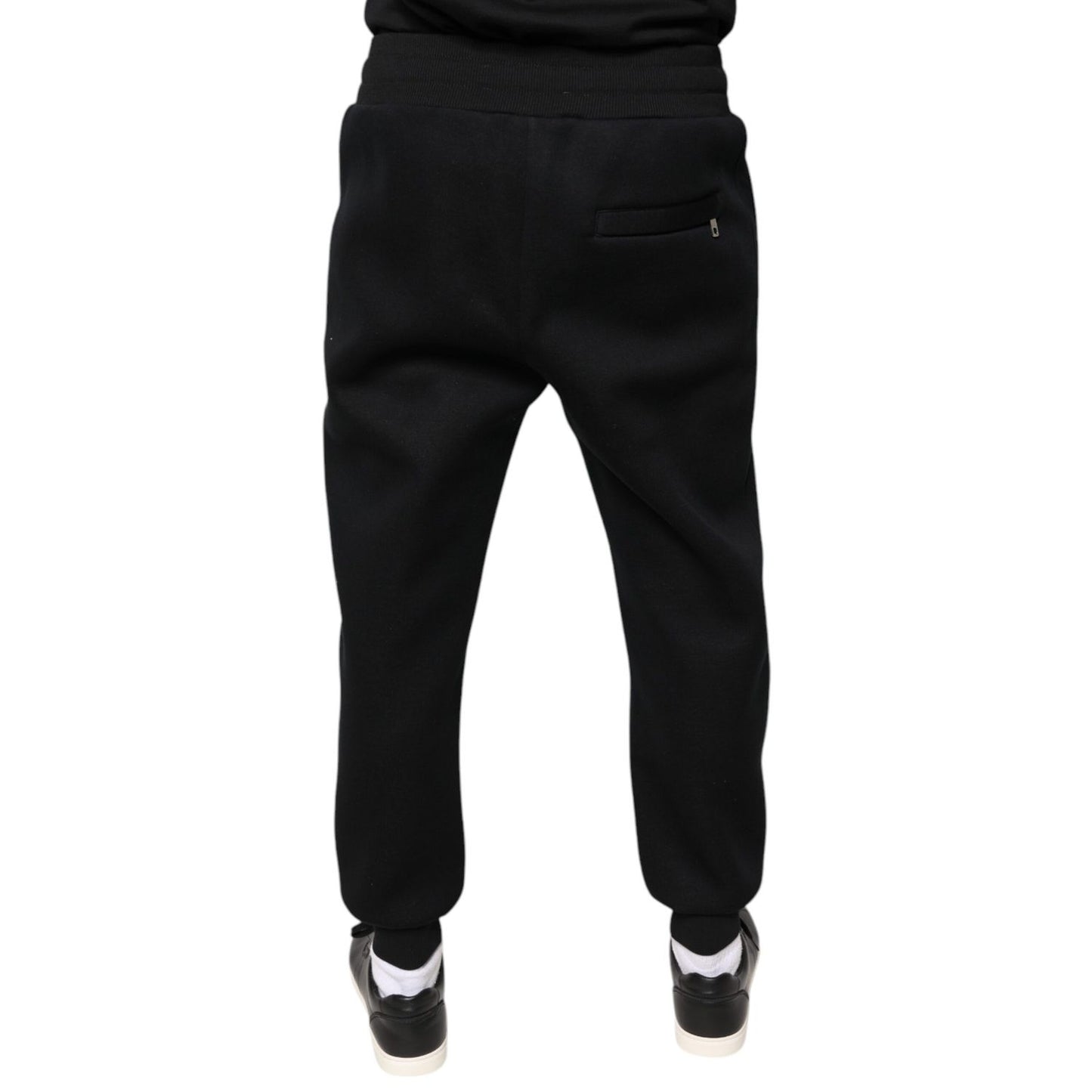 Dolce & Gabbana Black Modal DG Logo Jogger Men Sweatpants Pants