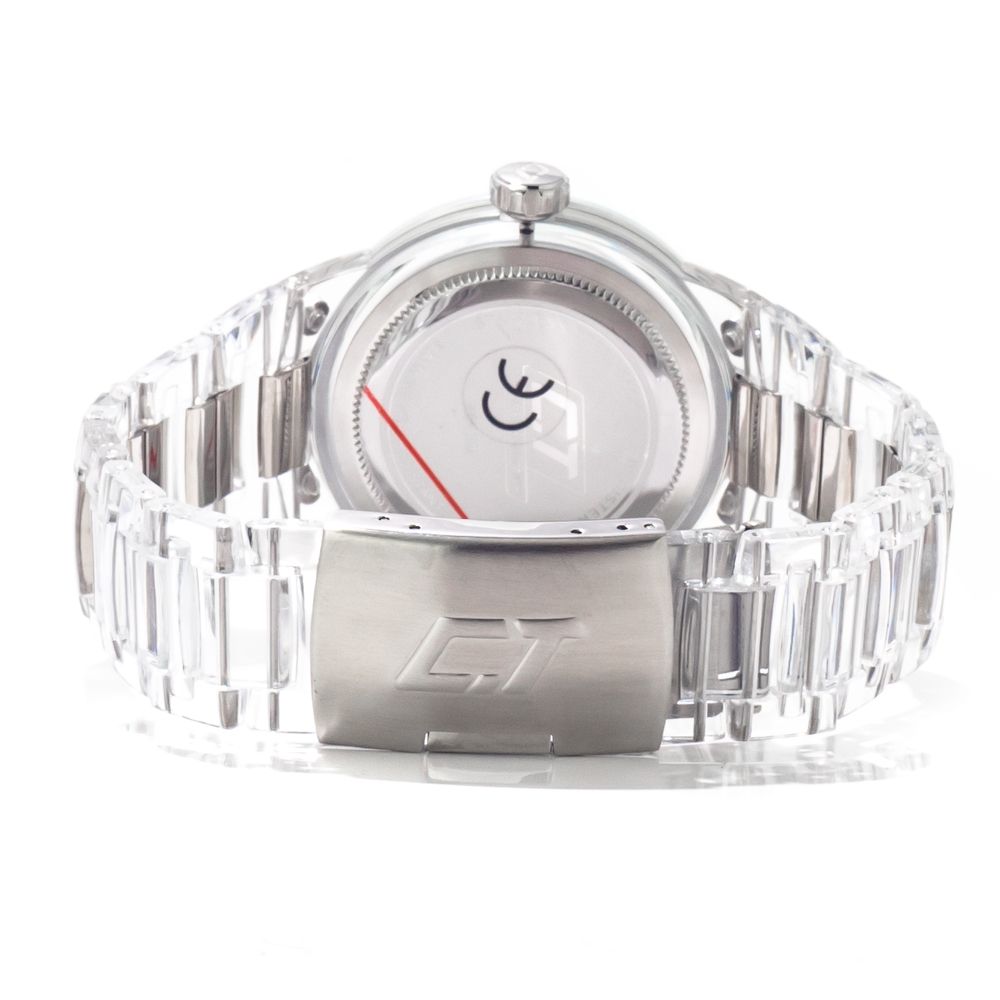 Chronotech Transparent Polycarbonate Dress Watch 1728,67434610848,Accessories,Chronotech,Dress Watches - Watches - Accessories,Men,New with tags,Transparent,Watches - Accessories