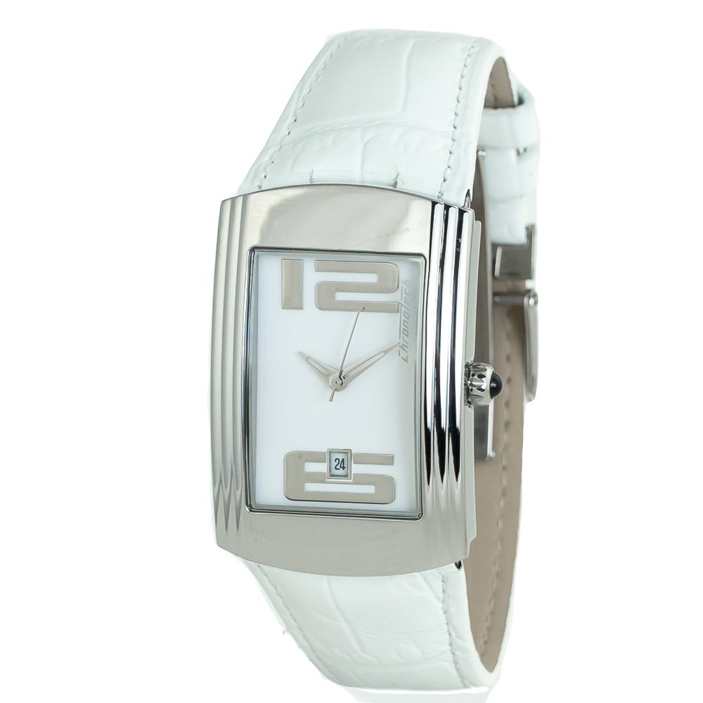 Chronotech White Leather Dress Watch 1728,67434610848,Accessories,Chronotech,Dress Watches - Watches - Accessories,New with tags,Watches - Accessories,White,Women