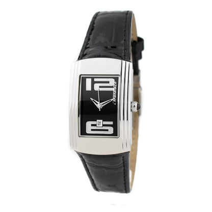 Chronotech Black Leather Dress Watch