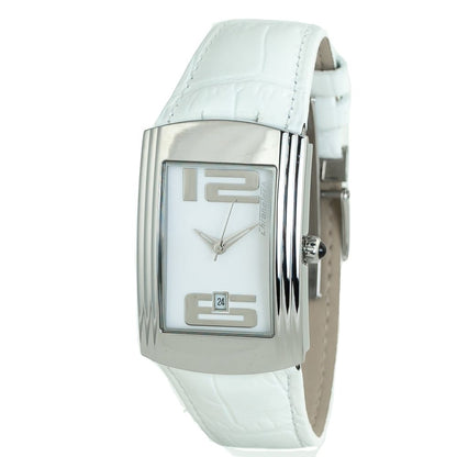 Chronotech White Leather Dress Watch 1728,67434610848,Accessories,Chronotech,Dress Watches - Watches - Accessories,New with tags,Unisex,Watches - Accessories,White