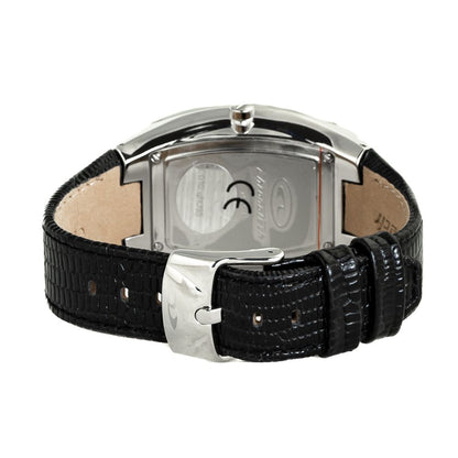 Chronotech Black Leather Dress Watch