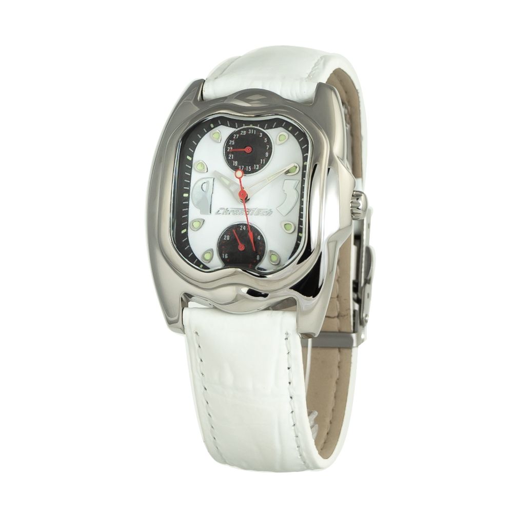 Chronotech White Leather Dress Watch 1728,67434610848,Accessories,Chronotech,Dress Watches - Watches - Accessories,New with tags,Watches - Accessories,White,Women