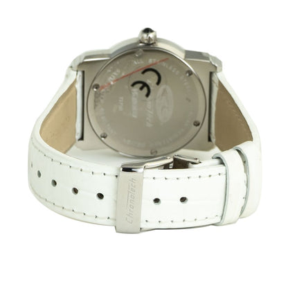 Chronotech White Leather Dress Watch 1728,67434610848,Accessories,Chronotech,Dress Watches - Watches - Accessories,New with tags,Watches - Accessories,White,Women