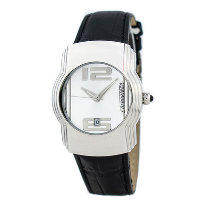 Chronotech Black Leather Dress Watch