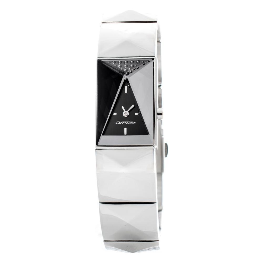 Chronotech Silver Stainless Steel Dress Watch