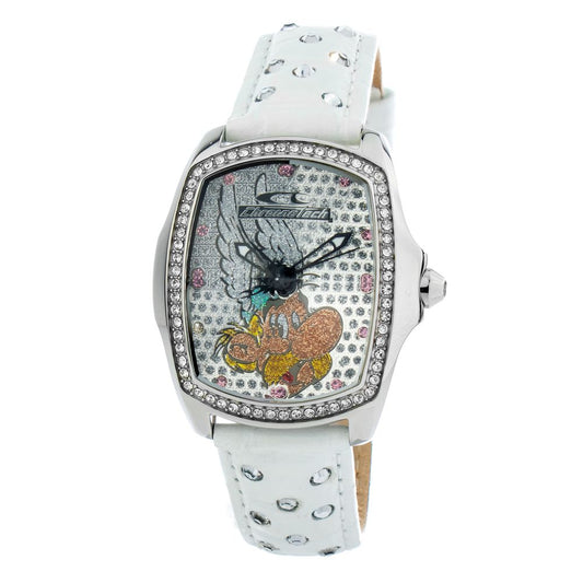 Chronotech White Leather Dress Watch 1728,67434610848,Accessories,Chronotech,Dress Watches - Watches - Accessories,New with tags,Watches - Accessories,White,Women