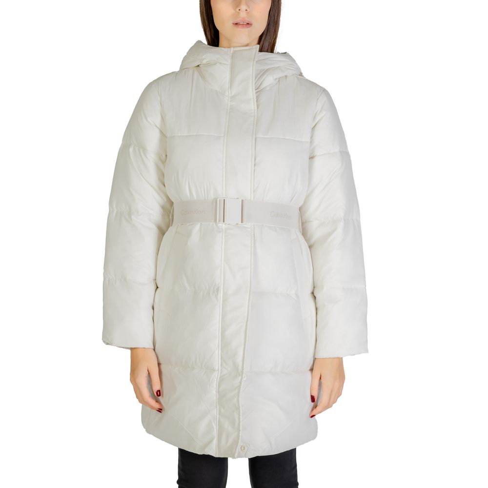 Calvin Klein Jeans Cream Nylon Coat 1728,71956299936,Calvin Klein Jeans,Clothing,Coats - Jackets & Coats - Clothing,Cream,IT42|M,IT44|L,Jackets & Coats - Clothing,New with tags,Women