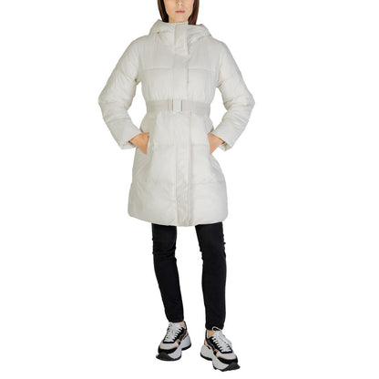Calvin Klein Jeans Cream Nylon Coat 1728,71956299936,Calvin Klein Jeans,Clothing,Coats - Jackets & Coats - Clothing,Cream,IT42|M,IT44|L,Jackets & Coats - Clothing,New with tags,Women