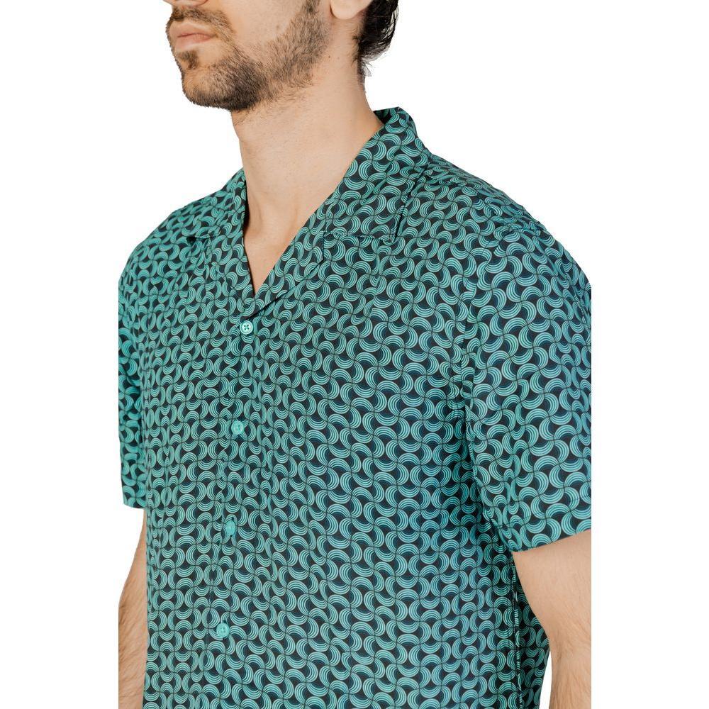 Gianni Lupo Turquoise Viscose Shortsleeve GI-13499400679-IT54 | XXL