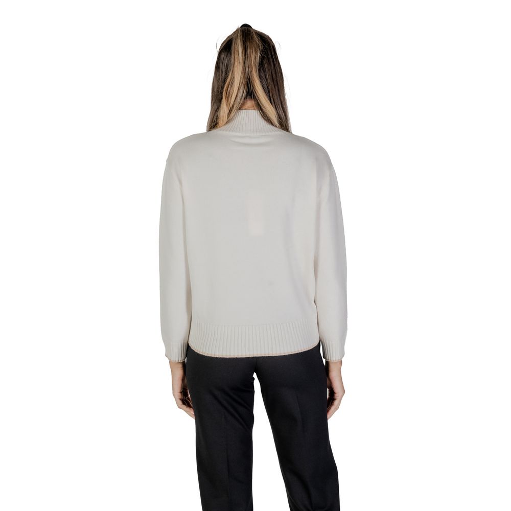 Street One Cream Polyester Sweatshirt
